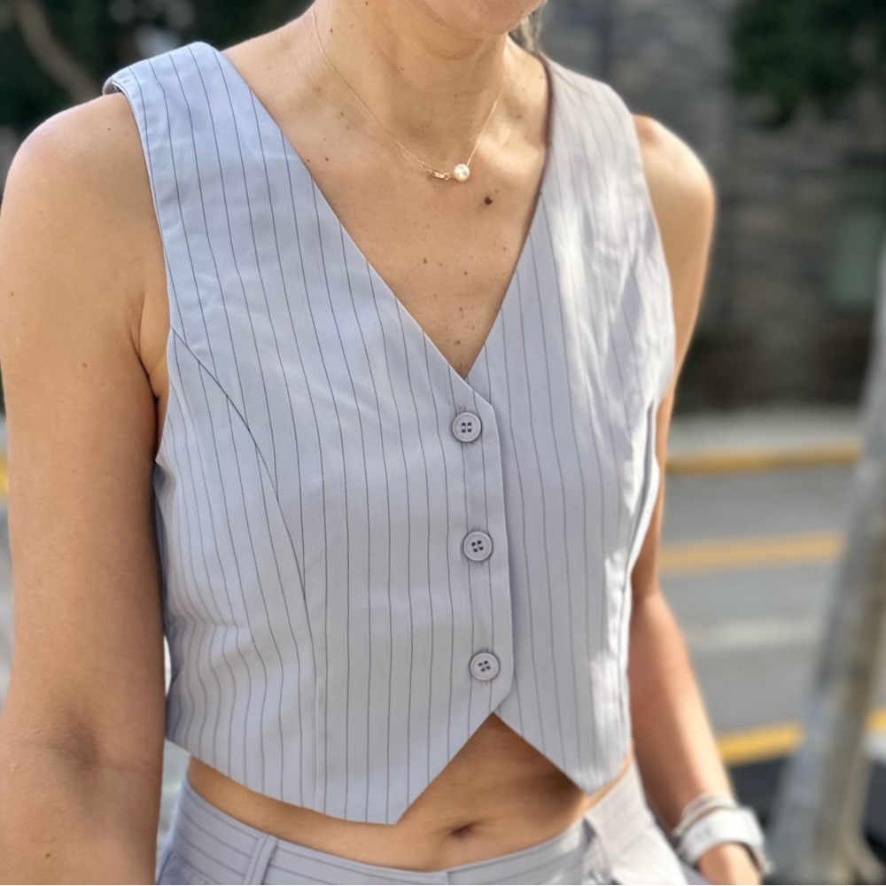 Stylish Pinstripe Vest